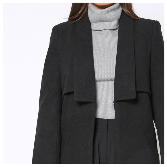 #33 Stunning Chic Black Long Coat LAST ONE - Picture 4 of 4